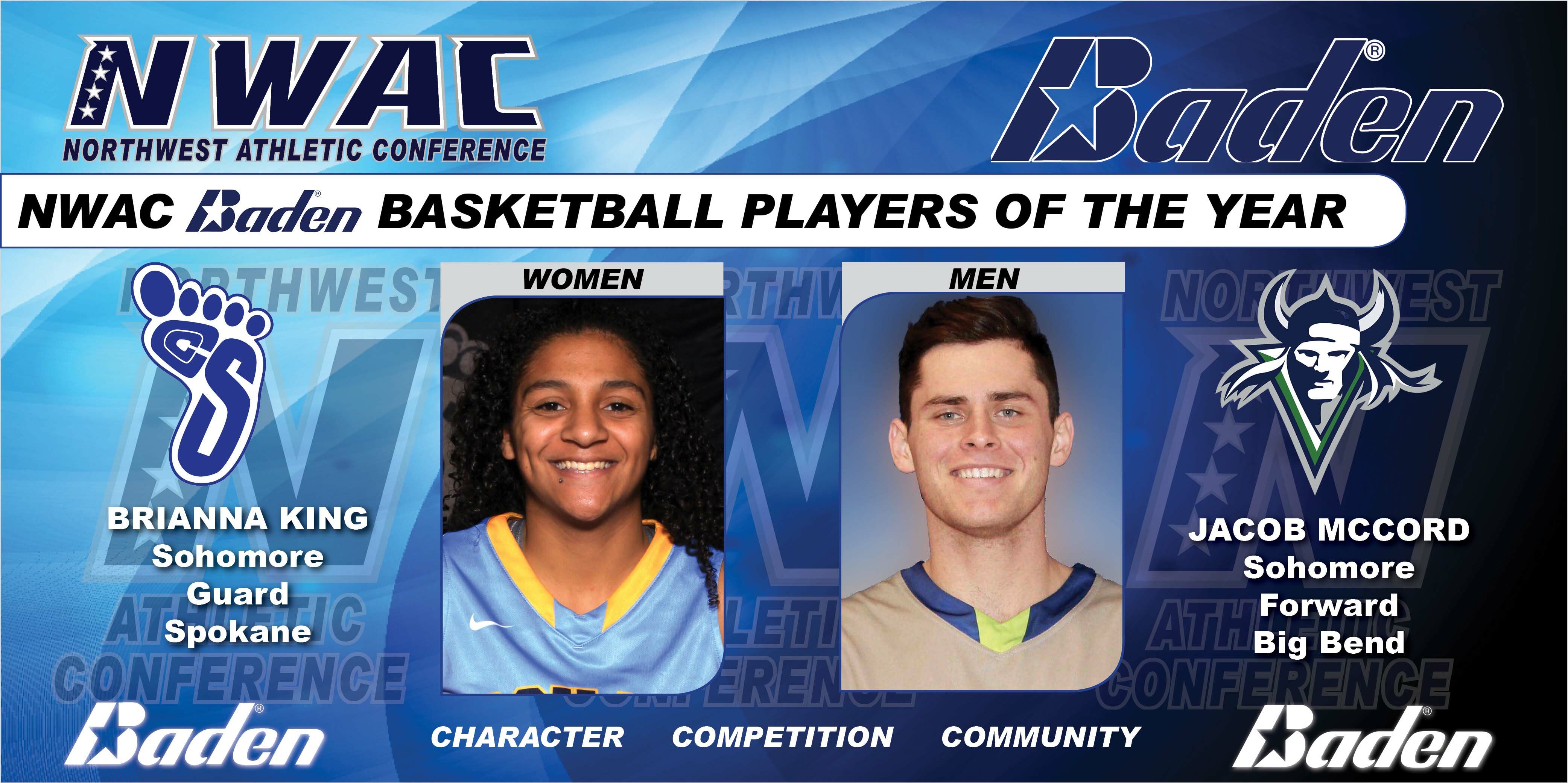 Baden NWAC Basketball Players of the Year graphic